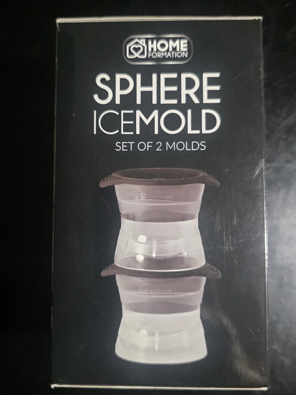 Home Formation Sphere Ice Cube Mold Set (2 Pack) 2.5in Leakproof Stackable